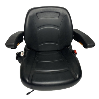 Seggiolino per carrelli elevatori di lusso nero universale confortevole H2KE6-80051 con braccioli e cinture di sicurezza