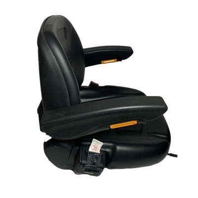 Seggiolino per carrelli elevatori di lusso nero universale confortevole H2KE6-80051 con braccioli e cinture di sicurezza