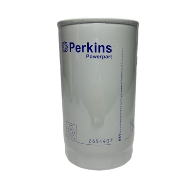 Filtro per olio di imballaggio originale 2654407 per Perkins utilizzato in officine di riparazione di macchine in acciaio