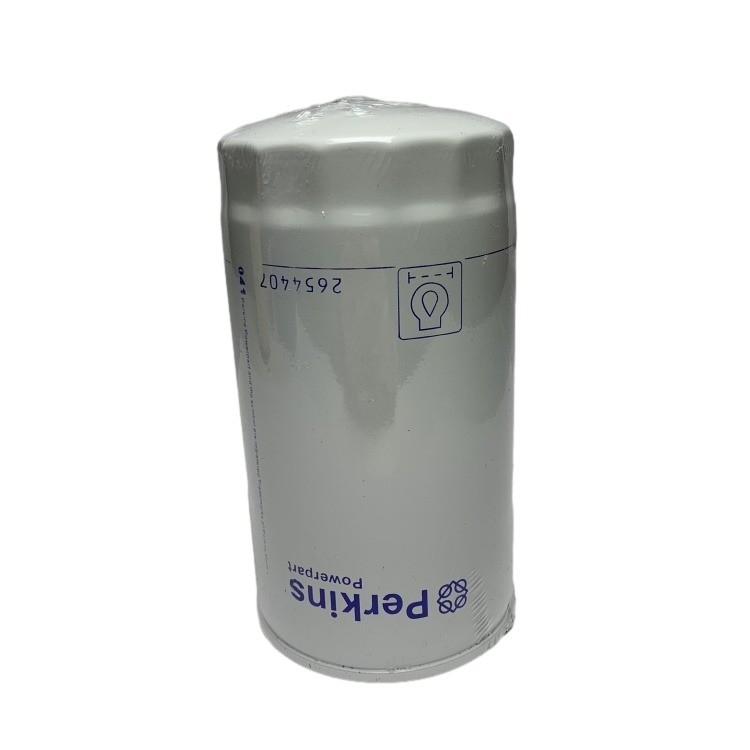 Filtro per olio di imballaggio originale 2654407 per Perkins utilizzato in officine di riparazione di macchine in acciaio